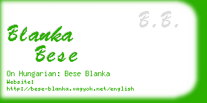 blanka bese business card